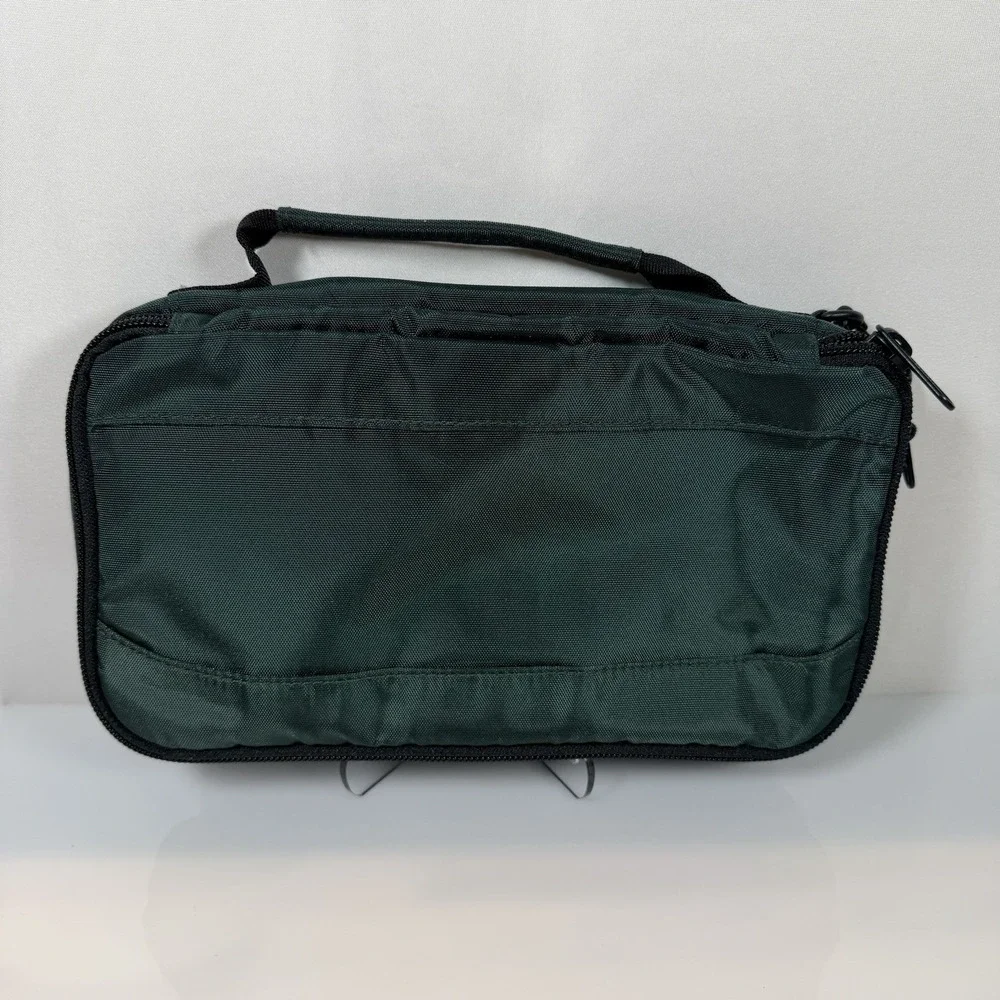 LL Bean Wallet Travel Organizer Cards Money ID Holder Wristlet Dark Green